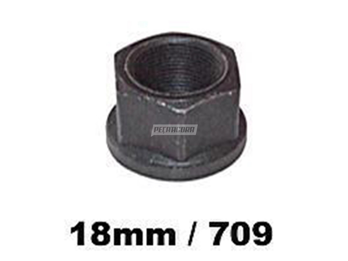 PORCA RODA COMUM SEM COLAR M18X1,5 CH24 MB 709 812 912 712 712C 914 915E LO809 L