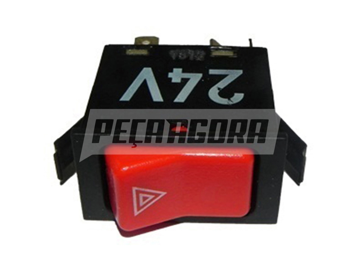 BOTAO PISCA ALERTA 24V FORD CARGO 2006 DIANTE (6C4513A350BB,)