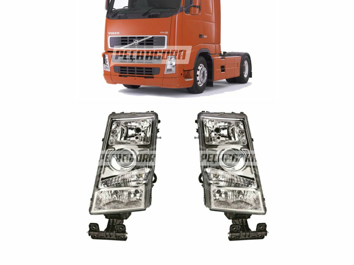 PAR FAROL PRINCIPAL VOLVO FH FM 2004 A 2007 - CONECTOR REDONDO (CX.20713720-2071