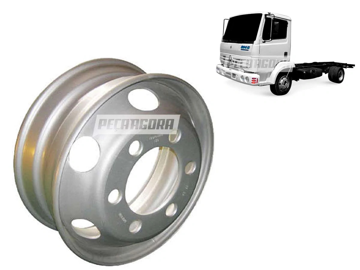 RODA ACO 3/4 6,00X17,5 FURO CONICO 10MM MB 708 709 912 914 LO812 LO814 RODA SEM 