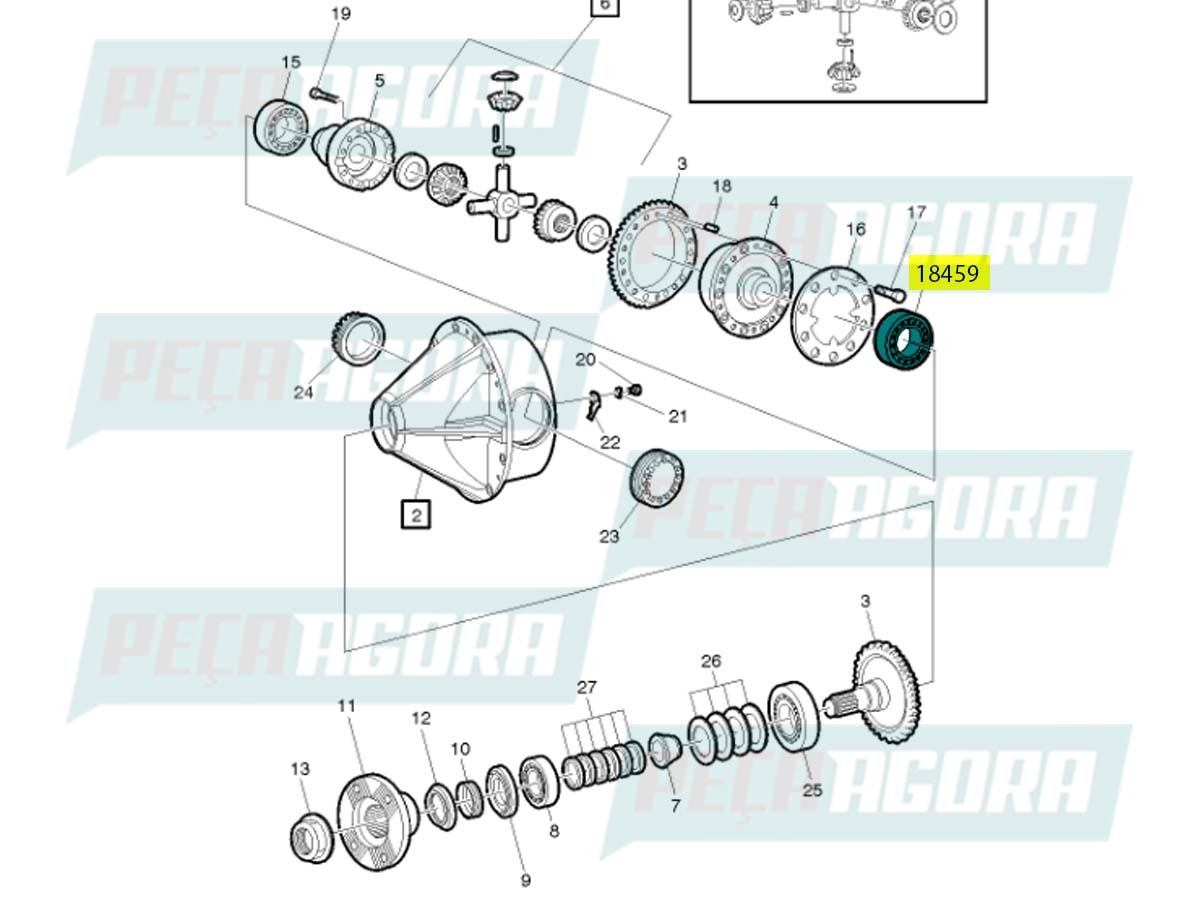 ROLAMENTO DIFERENCIAL VOLVO 18459 (18459)
