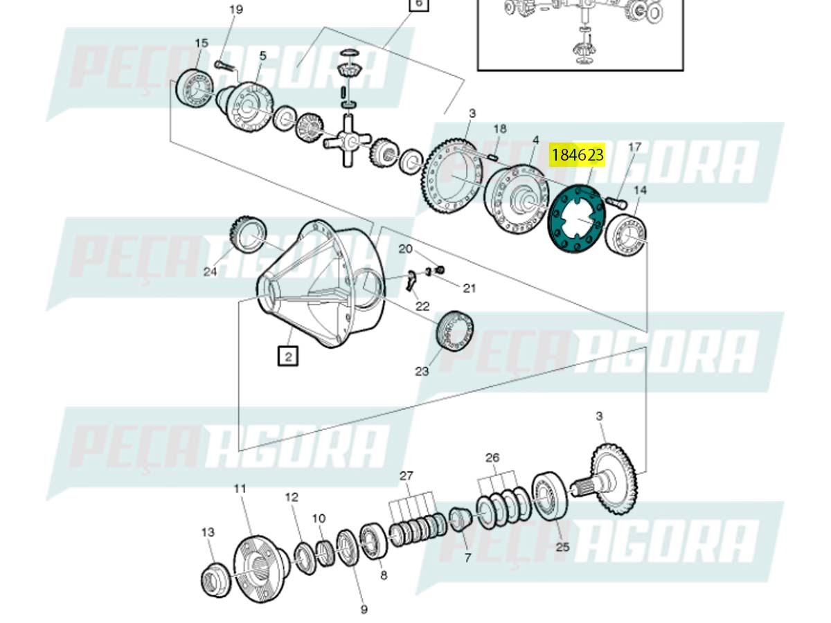 PLACA TRAVA DIFERENCIAL VOLVO (184623)