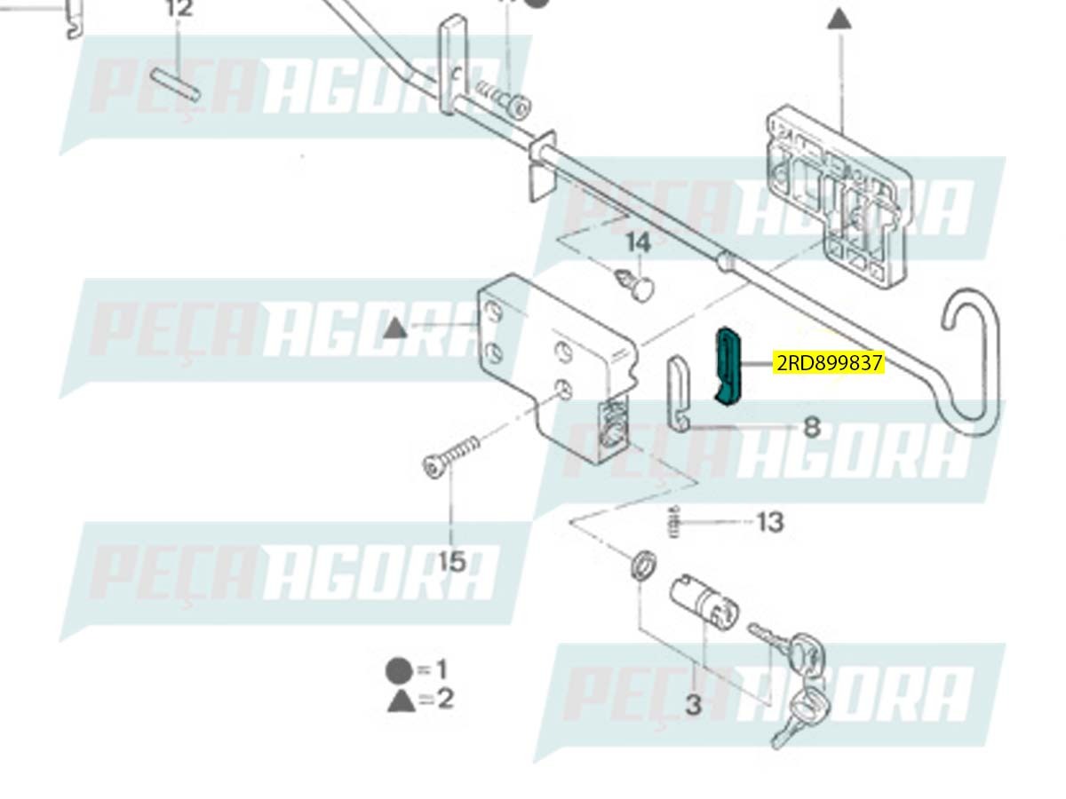 BATENTE LIMITADOR DE FECHADURA VW 7110 7120 7100 8120 8150 VOLKSWAGEN (2RD899837