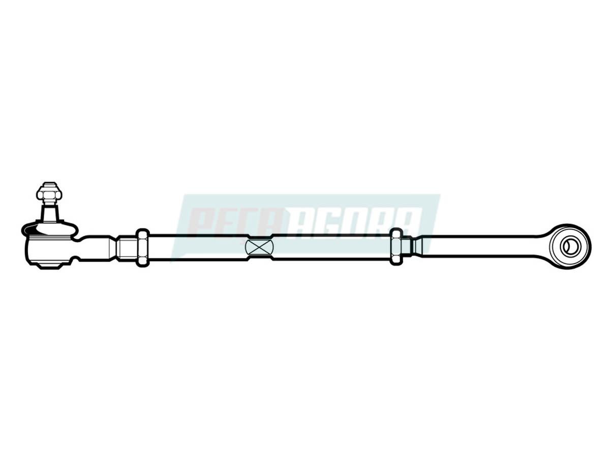 BARRA DIRECAO DIANTEIRA LE REGULAVEL VW GOL PARATI SAVEIRO G2 G3 G4 (377419801D)