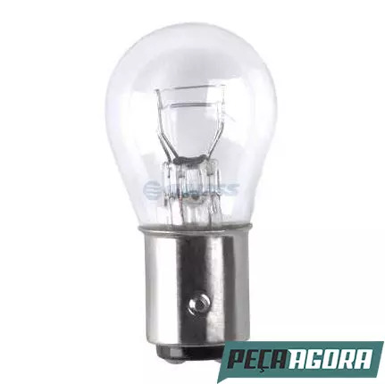 CAIXA 10 LAMPADA DE FREIO S25 12V VOLTS  21/5W BA15D INCOLOR (GL1176.)