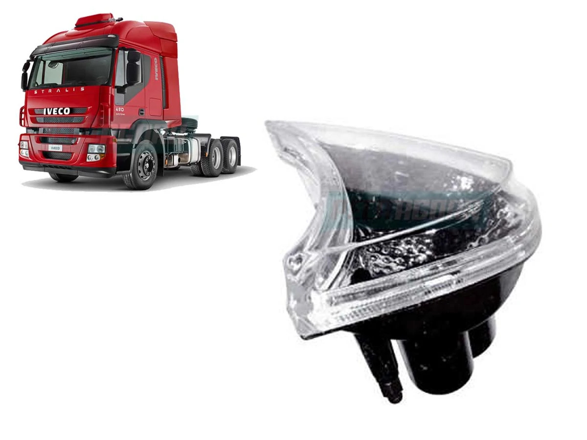 LANTERNA SETA FRONTAL LE PARA IVECO STRALIS CRISTAL ESQUERDA GAUER (504187902/42