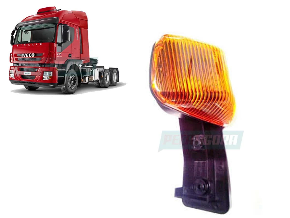 LANTERNA SETA LATERAL LE PARA IVECO STRALIS ESQUERDA AMARELA GAUER (504250958.)