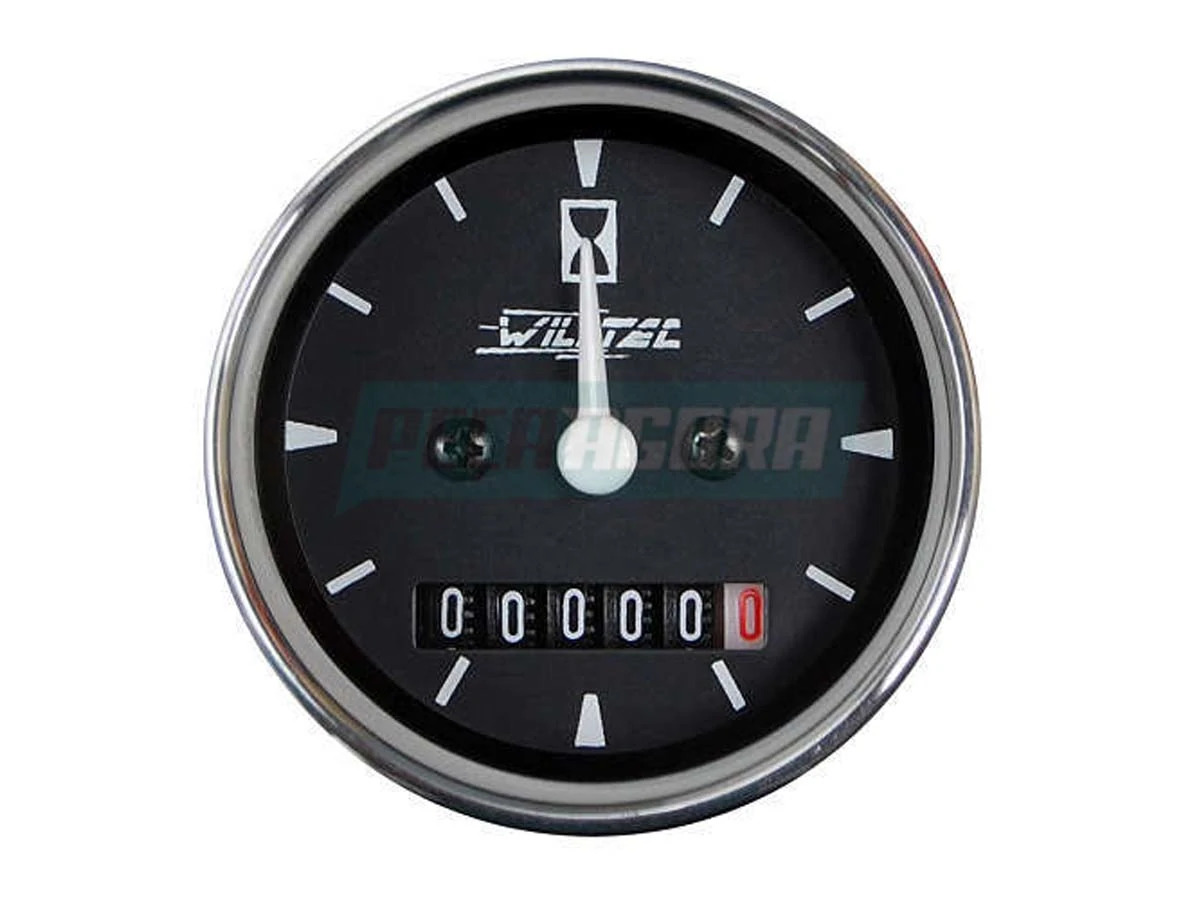 HORIMETRO COM PONTEIRO 12/24V SEM AMORTECEDOR M23 UNIVERSAL (W46001)