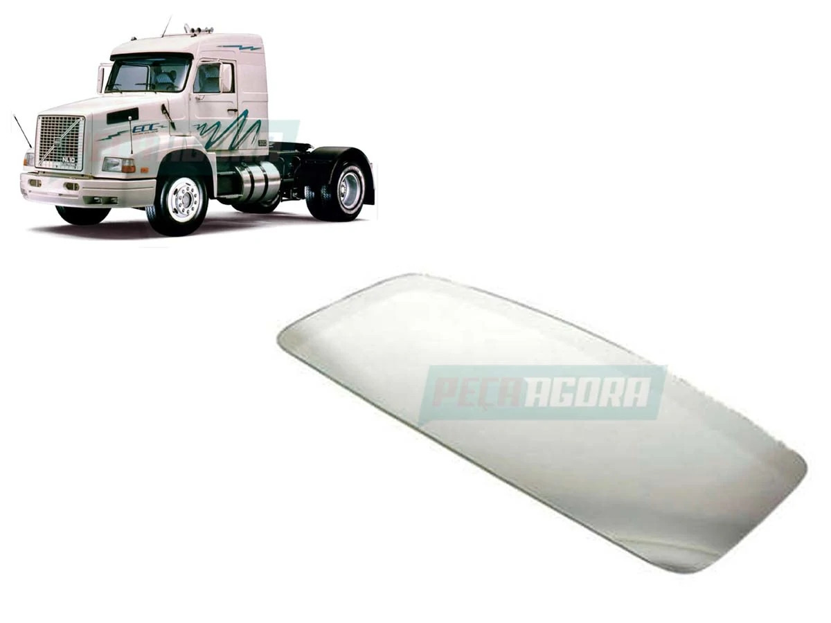 VIDRO ESPELHO RETROVISOR PLANO VOLVO NL MB L1418 L1620 BICUDO 1998 A 2000 SARAIV