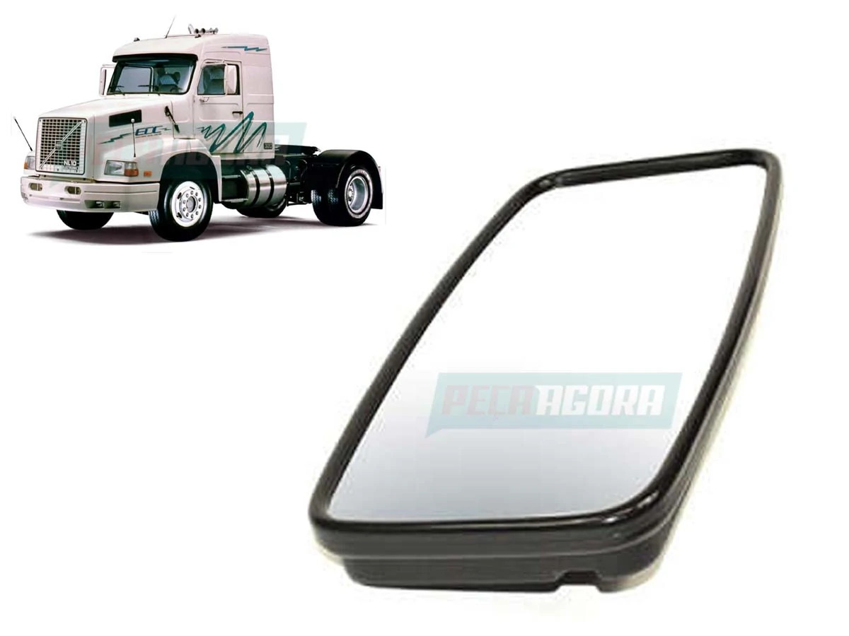 ESPELHO RETROVISOR PLANO VOLVO NL 1993 A 1999 MB L1418 L1620 BICUDO CARA CHATA 1