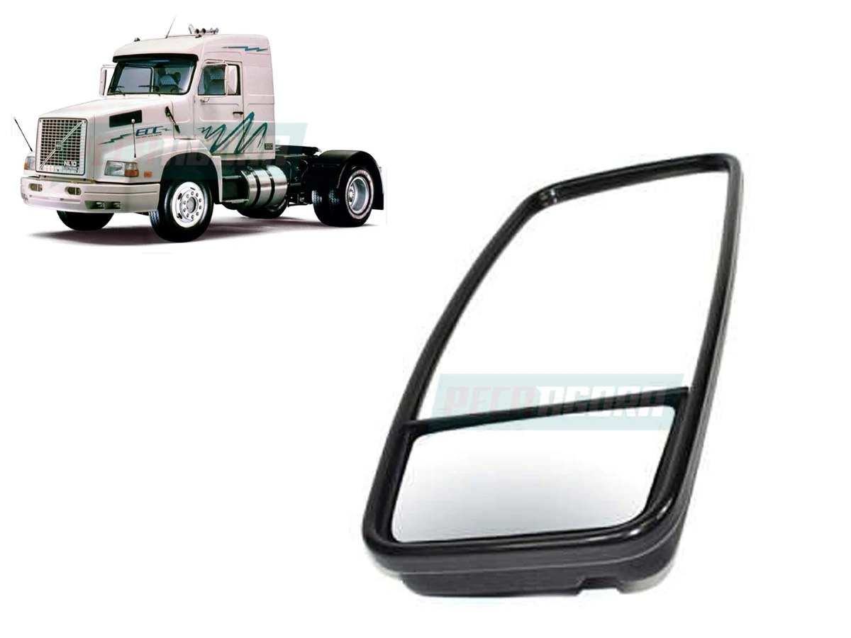 ESPELHO RETROVISOR LE VOLVO NL 1993 A 1999 MB 1998 A 2000 BIPARTIDO PLANO CONVEX