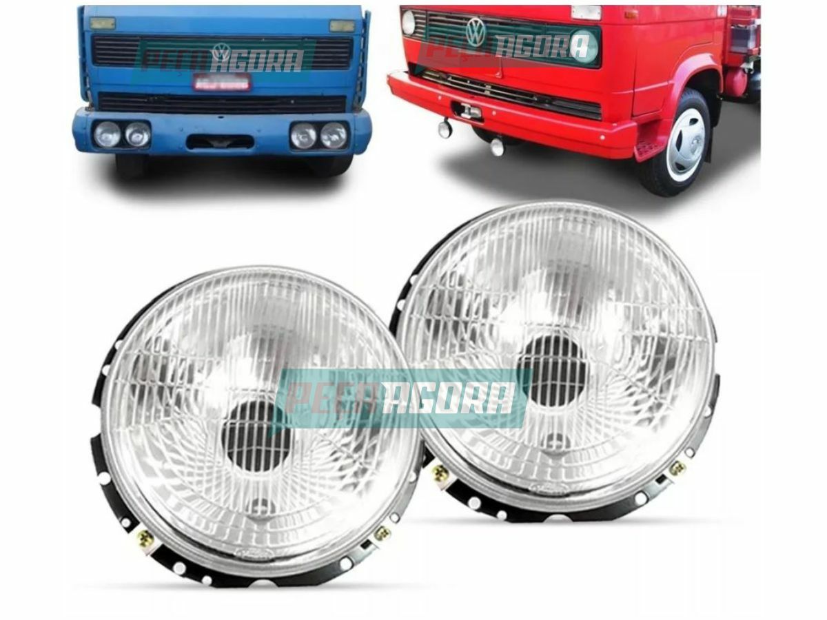 PAR FAROL CAMINHAO VW 6-80 6-90 7-90 83 84 85 86 11130 13130 (CX.FRLVW00680**2)