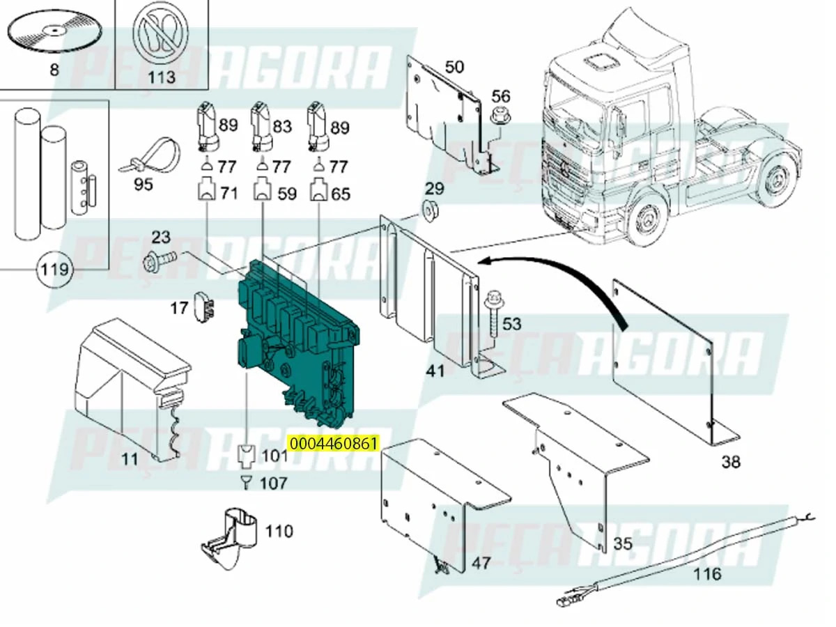 MODULO MB ACTROS MERCEDES BENZ (0004460861)