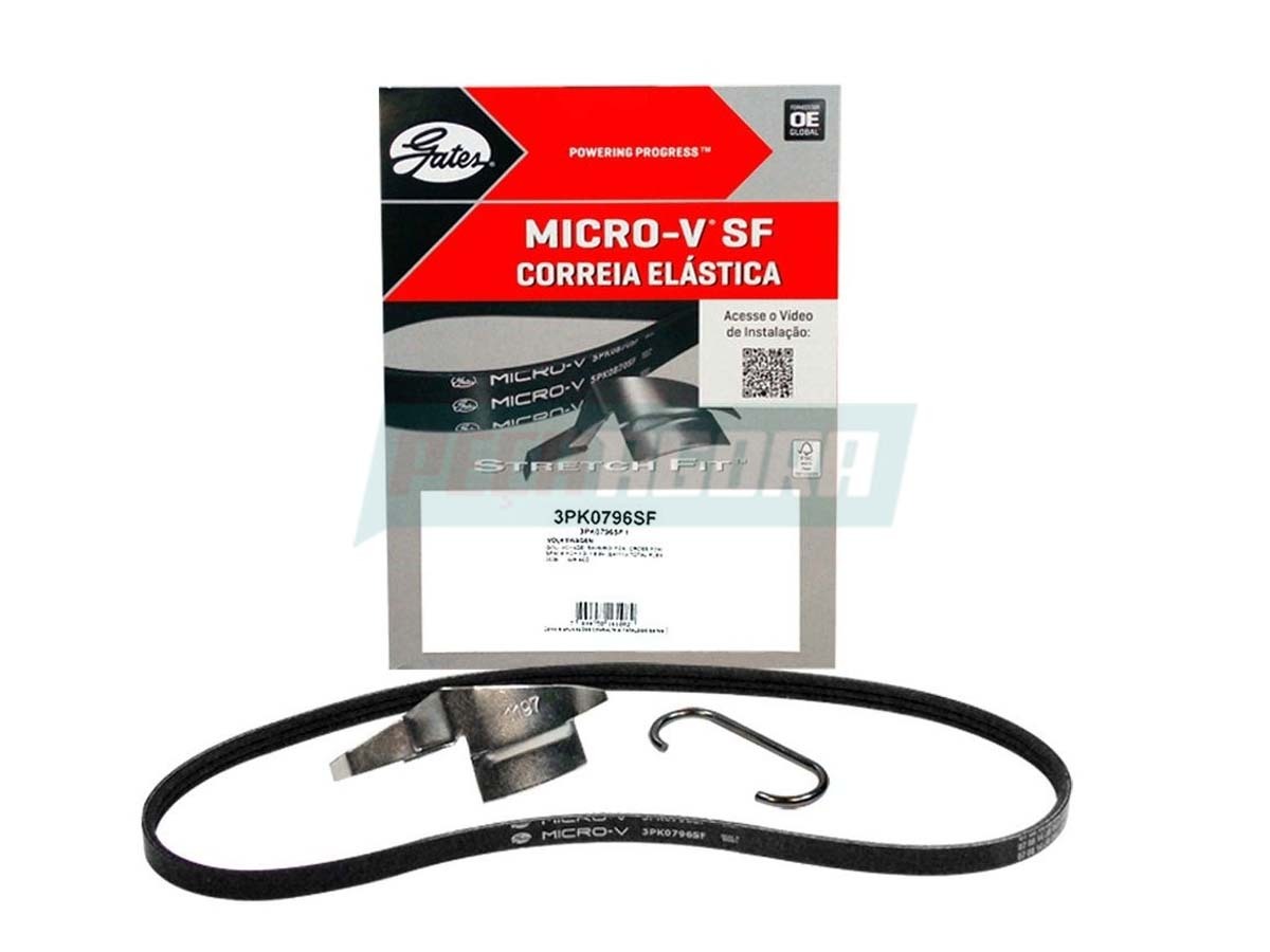 CORREIA ELASTICA MICRO V VW GOL VOYAGE SAVEIRO FOX CROSSFOX SPACE FOX 1.0 1.6 8V
