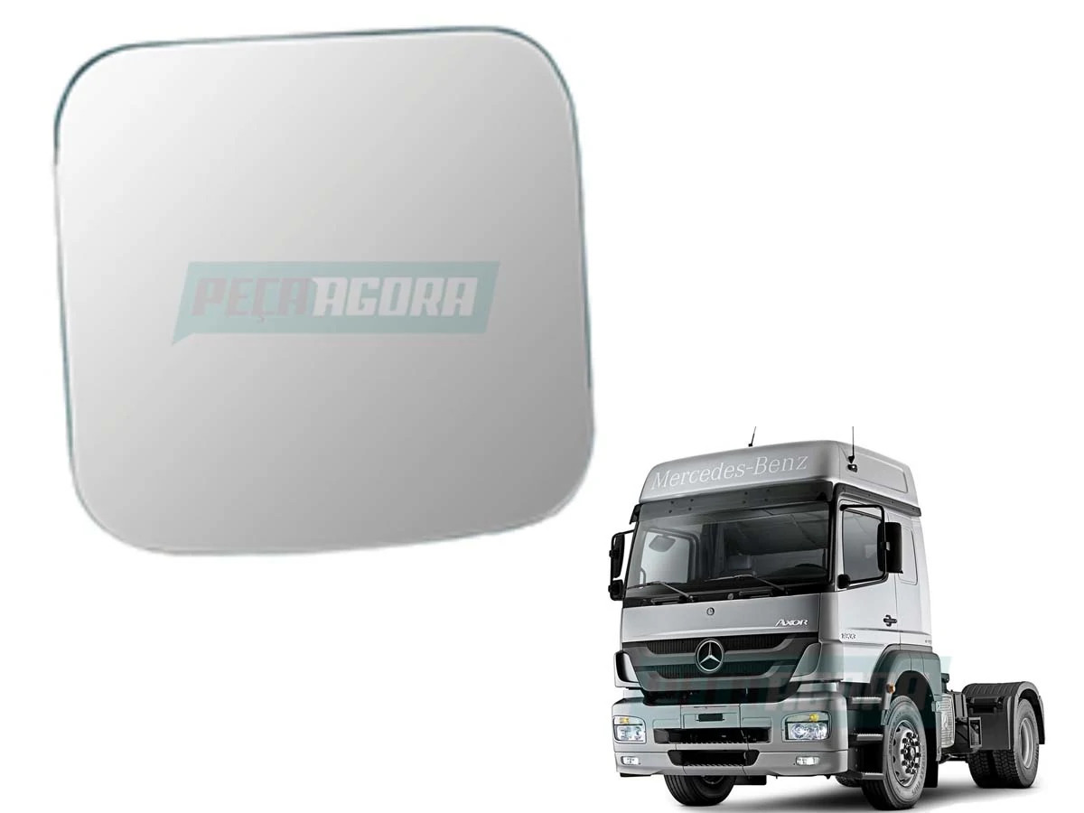 VIDRO ESPELHO AUXILIAR MB AXOR ATEGO  COM DESEMBACADOR 203X200X43 (0028113133-00