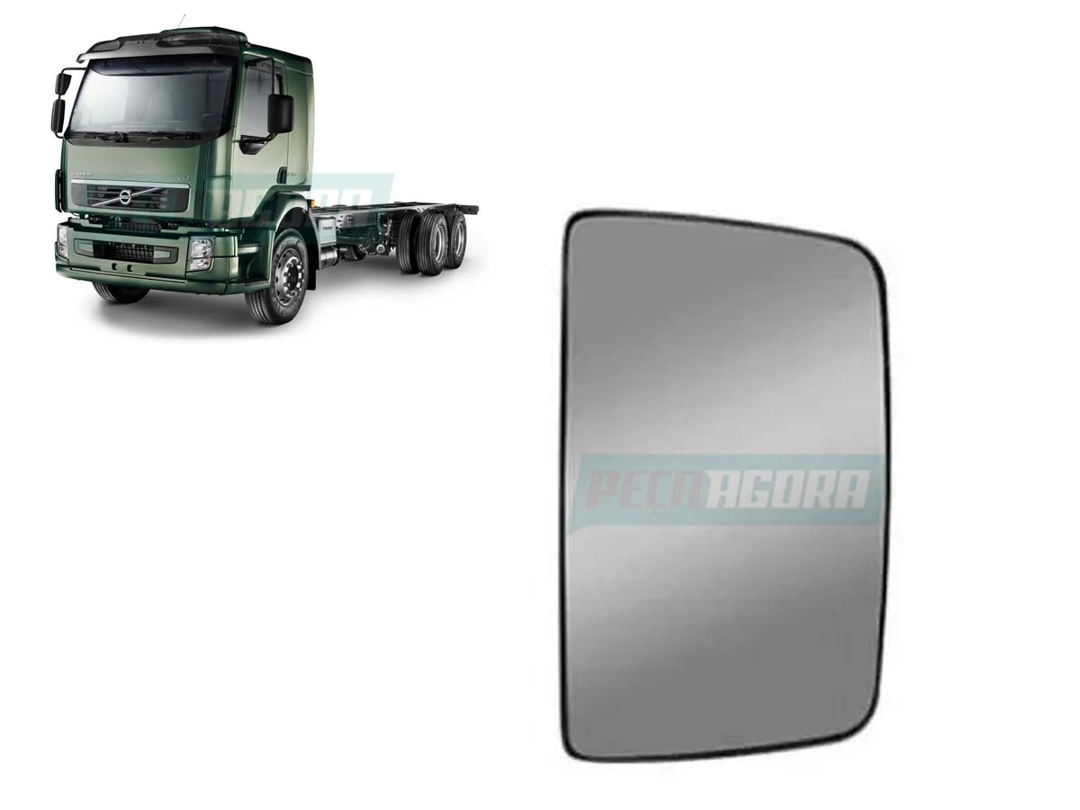 VIDRO ESPELHO RETROVISOR VOLVO VM DIREITO ESQUERDO COM DESEMBACADOR PRINCIPAL (2