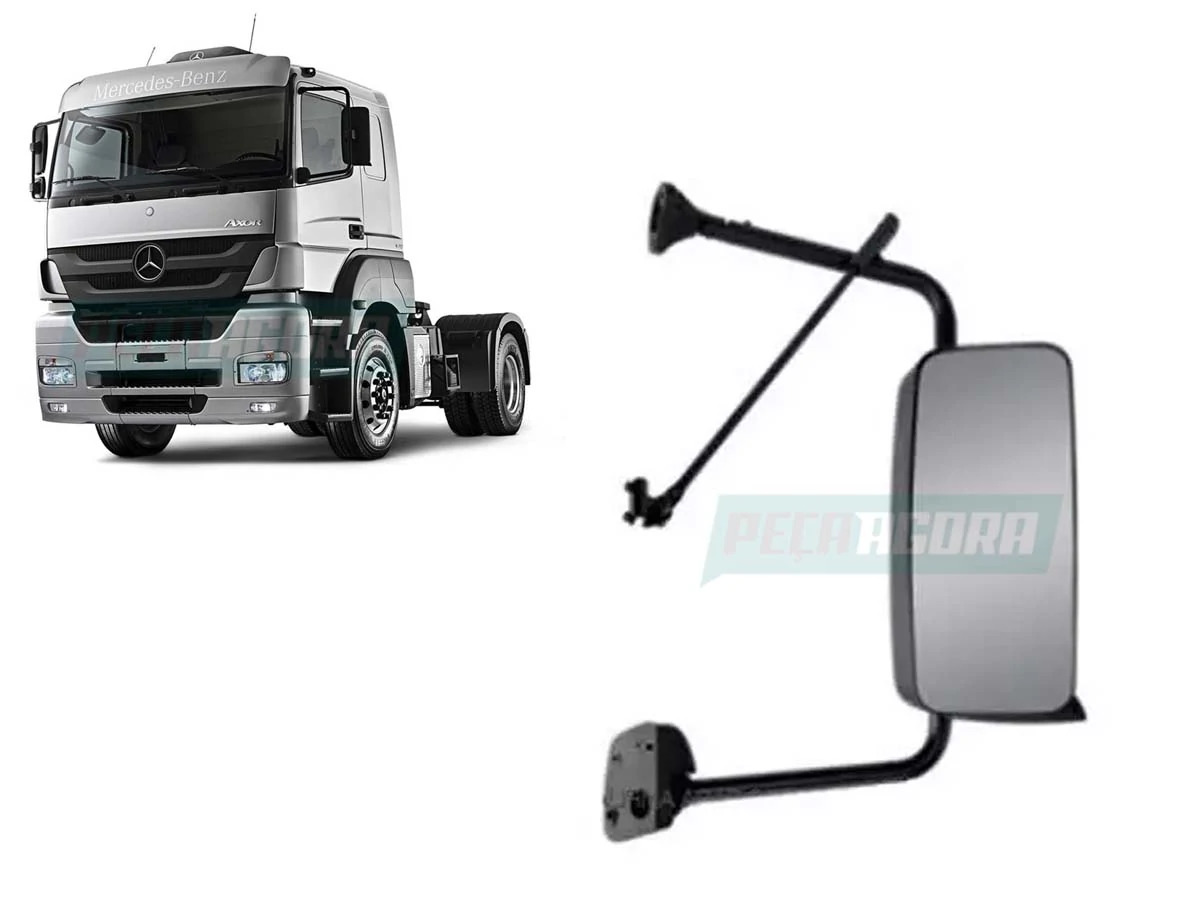 JOGO ESPELHO RETROVISOR MANUAL MB ATEGO AXOR 2007 EM DIANTE  SEM AUXILIAR SEM DE