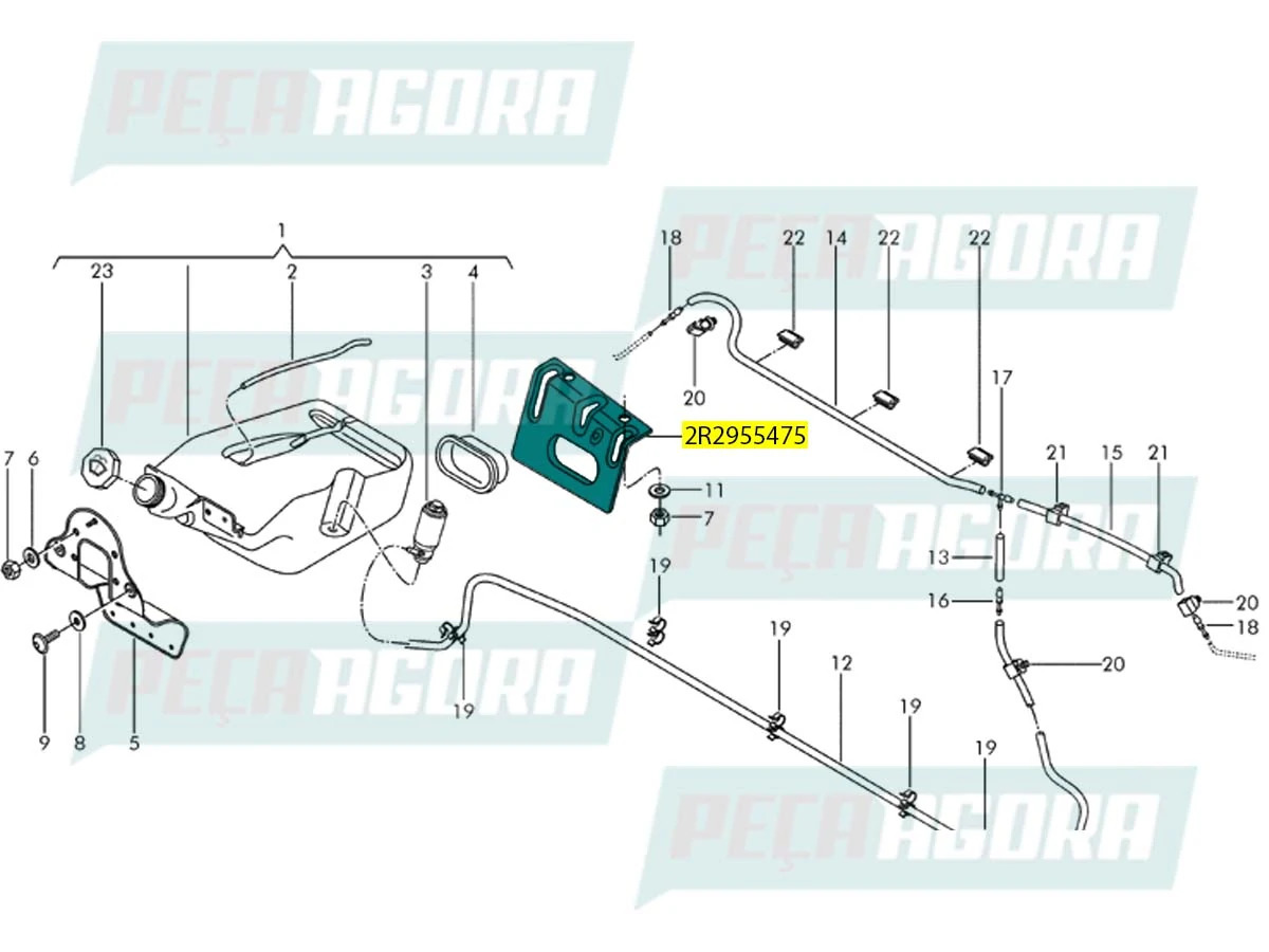SUPORTE VW CONSTELLATION 19320E 19370 25370E 25320 VOLKSWAGEN (2R2955475)