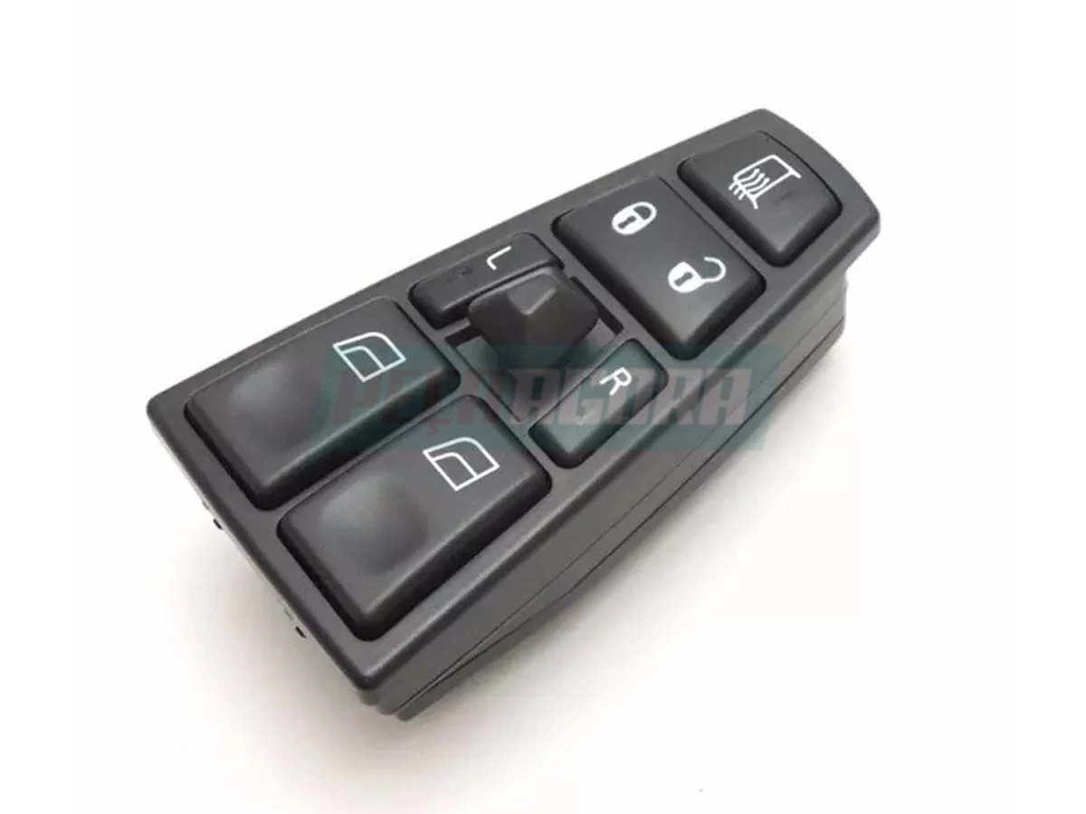 INTERRUPTOR BOTAO VIDRO ELETRICO COMPLETO LE VOLVO FH12 FM12 NH12 ESQUERDO (2075