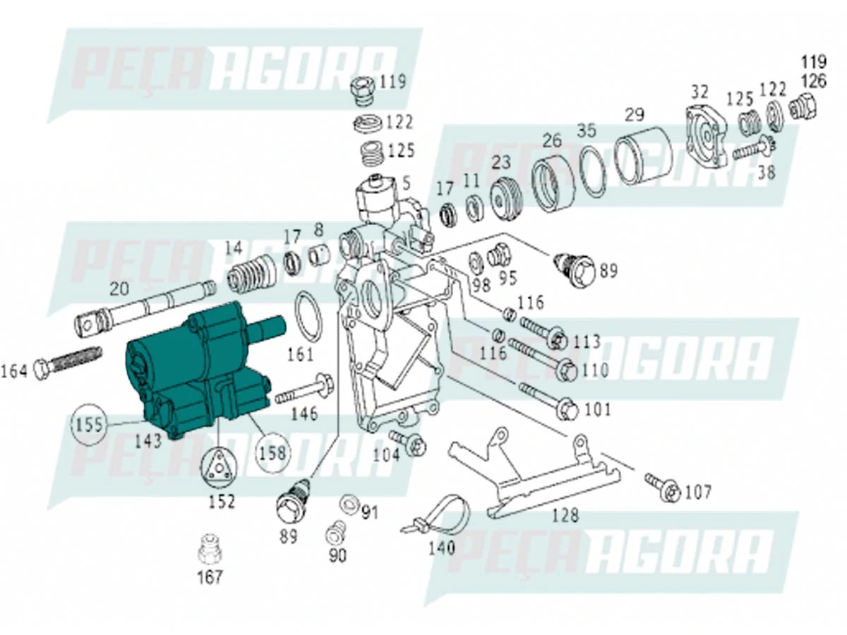 CILINDRO TRAMBULADOR CAMBIO MB AXOR MERCEDES BENZ (22604063)