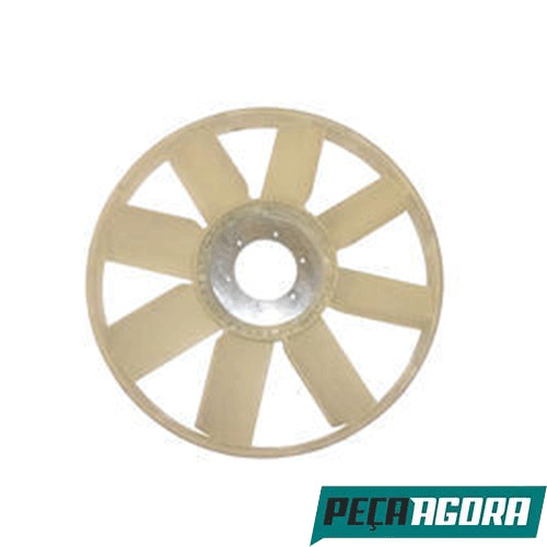 HELICE RADIADOR MOTOR 8 PAS NYLON COM ARCO COM ANEL MB MERCEDES BENZ OM906LA OF1