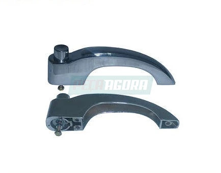 MACANETA EXTERNA PORTA DIREITA SEM CHAVE CROMADA PARA SCANIA L110 L111 (177966.)