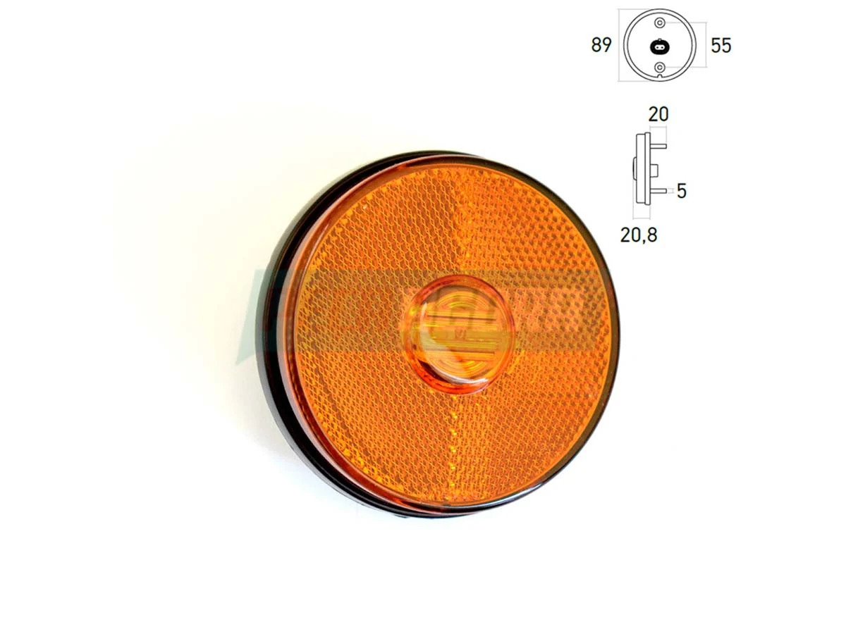 LANTERNA LATERAL AMARELA LED GUERRA 2010 (210102738)