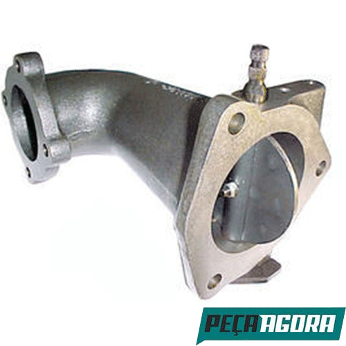 COTOVELO CURVA C FLANGE TURBINA FREIO QUADRADA MB OM352A 366 1418 1618 1621 MERC