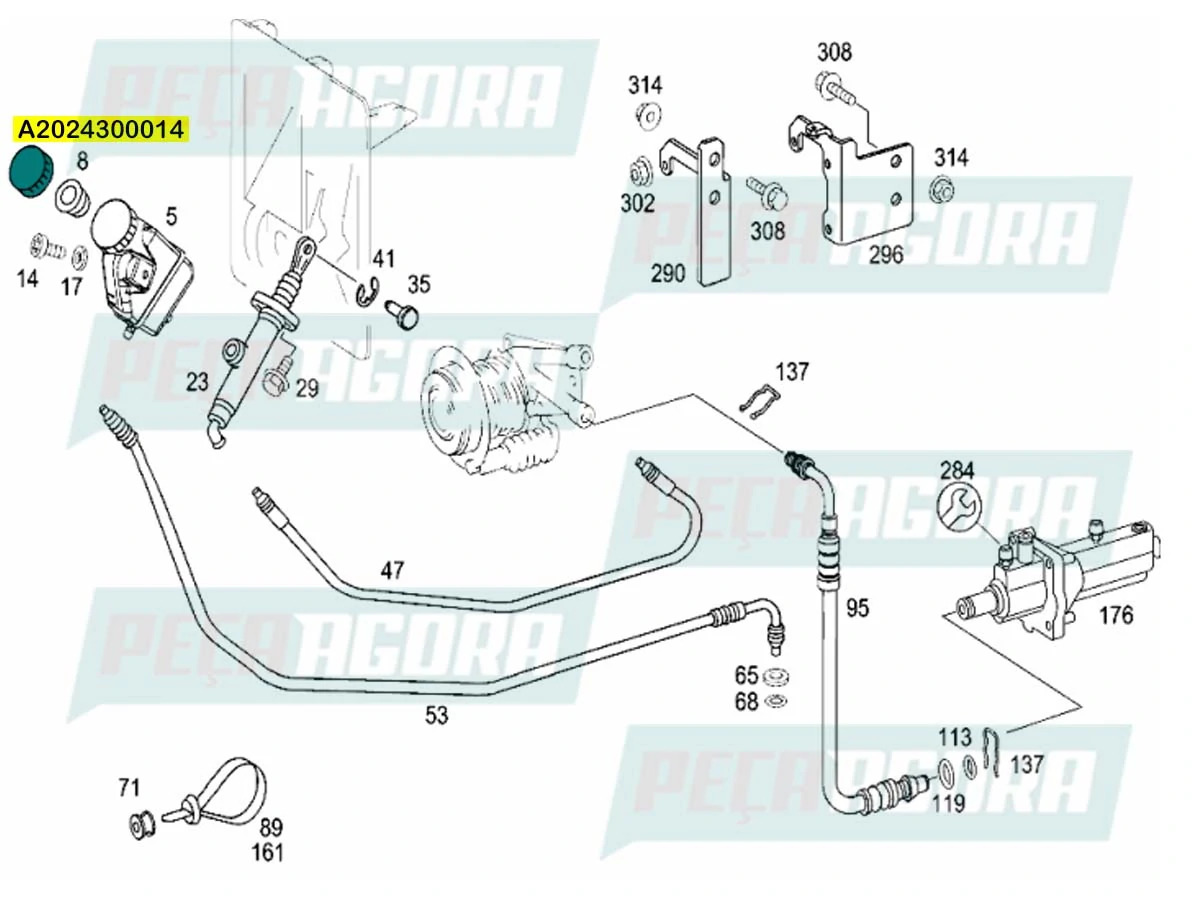TAMPA RESERVATORIO FLUIDO FREIO MB   (2024300014)