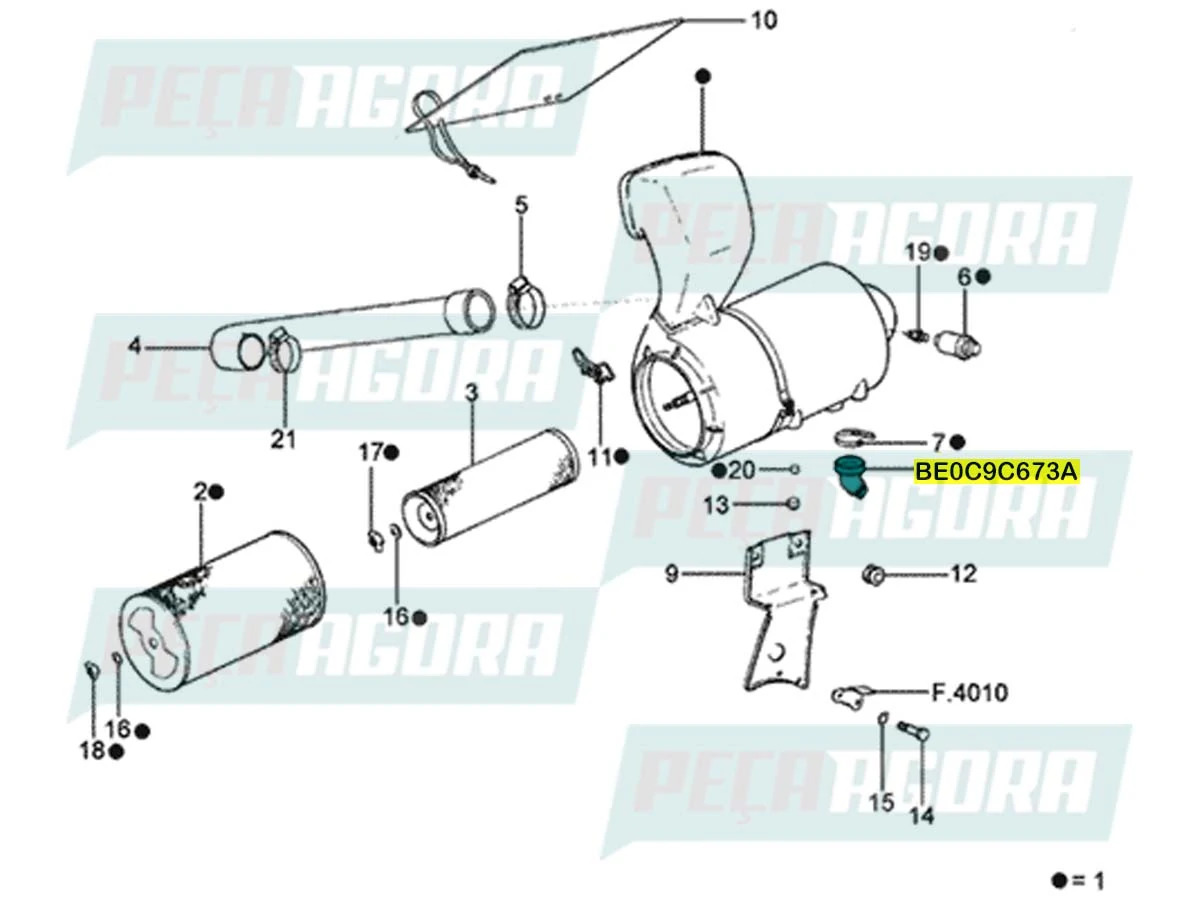VALVULA POEIRA FILTRO AR FORD F4000 / F12000 / F14000 / F16000 FORD CARGO 712 / 