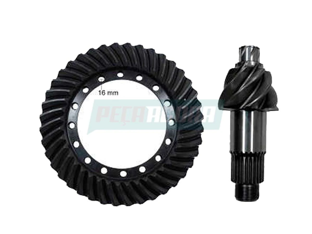 COROA E PINHAO 40X7 ANTERIOR 16MM DENTES INVERTIDOS HD4 MB 2219 2220 2318 2418 2