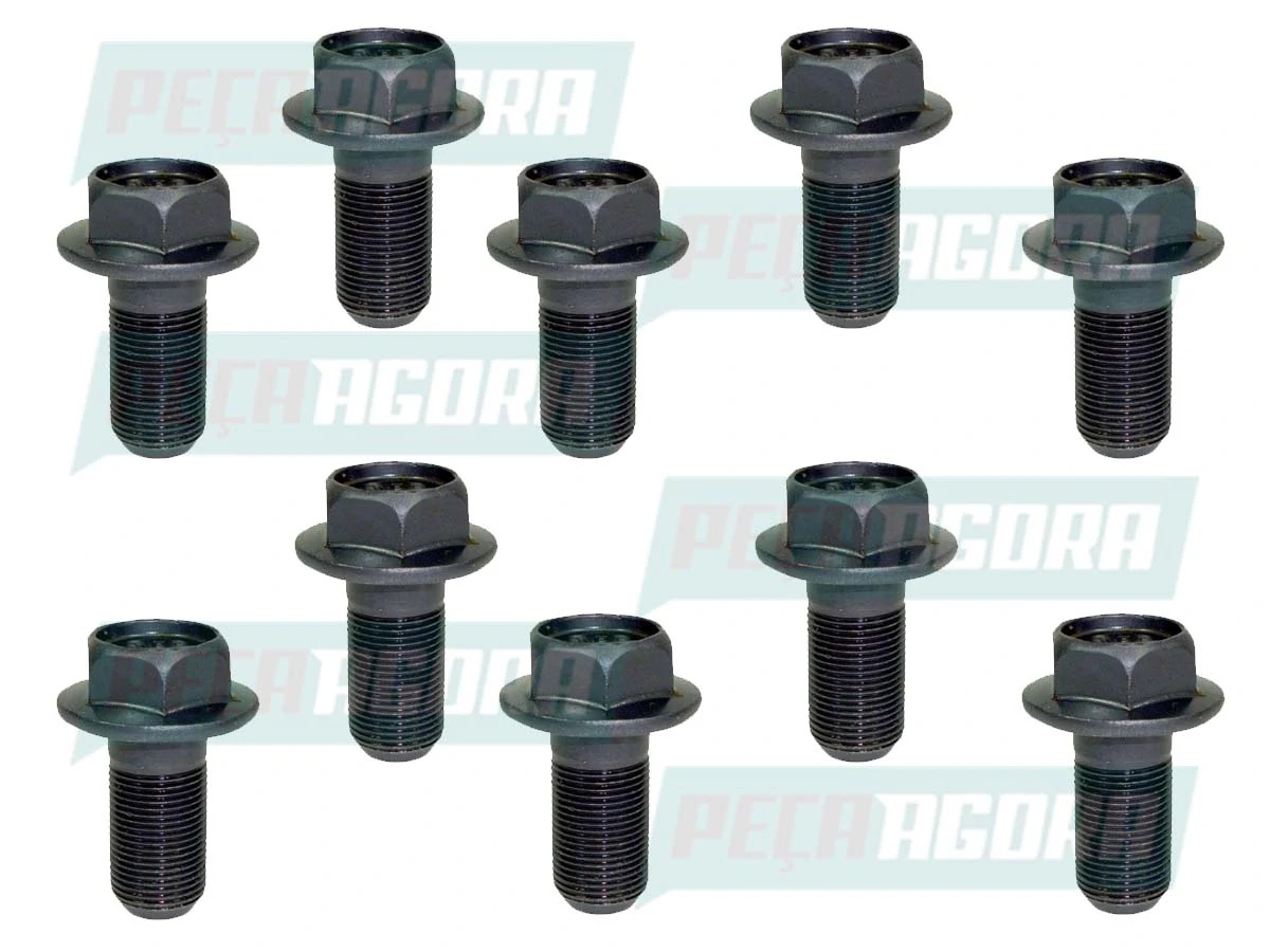 CAIXA 10   PARAFUSO 14x1x28MM COROA PINHAO FLANGEADO MB 1935 1941 MERCEDES BENZ 