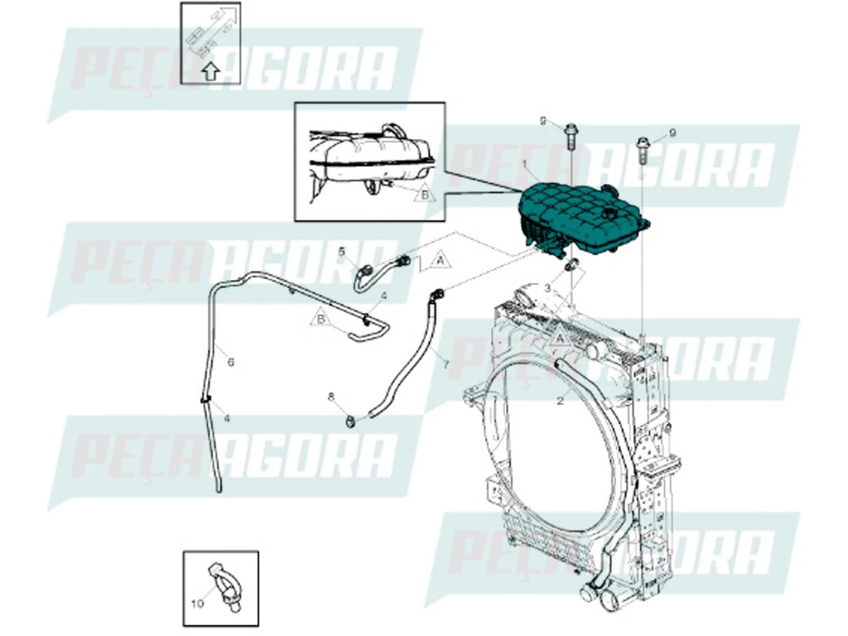TANQUE DE EXPANSAO VOLVO FH FM FMX NH D11 D13 (22821828)