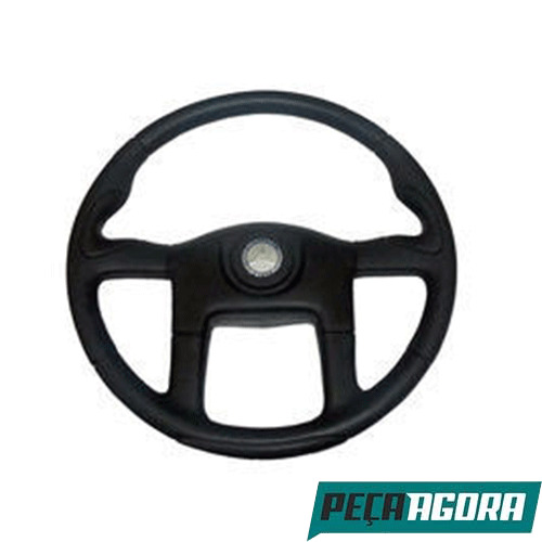 VOLANTE ESPORTIVO PRETO COM BOTAO E CHAVE ESTRIA MB MERCEDES (3454607003)