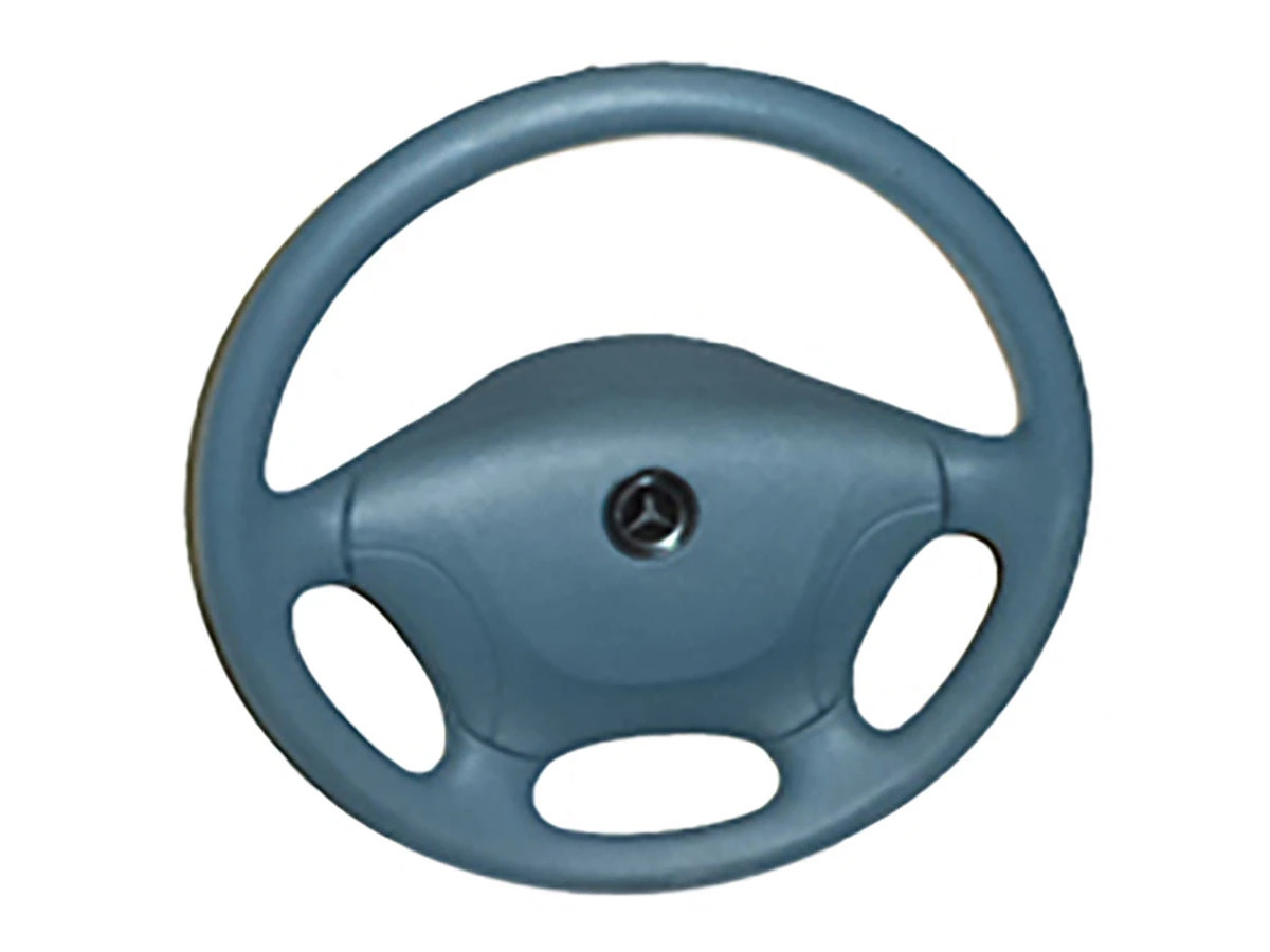 VOLANTE DIRECAO COM TAMPA BUZINA CINZA MB ACCELO 715 915 915C (9794600003.)