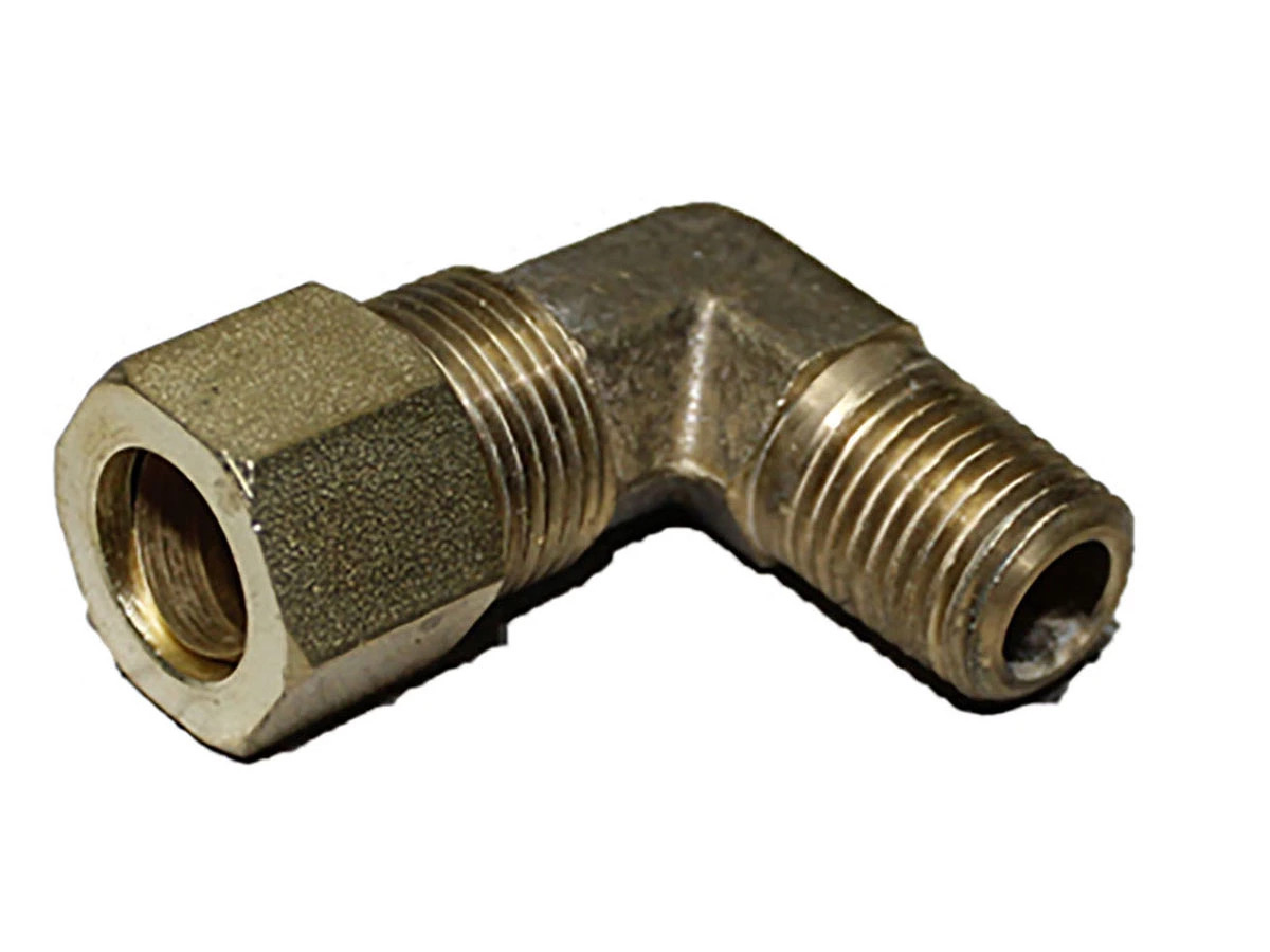 COTOVELO MACHO 1/4 NPT X 1/2 TUBO PORCA E ANILHA (T13607497.)
