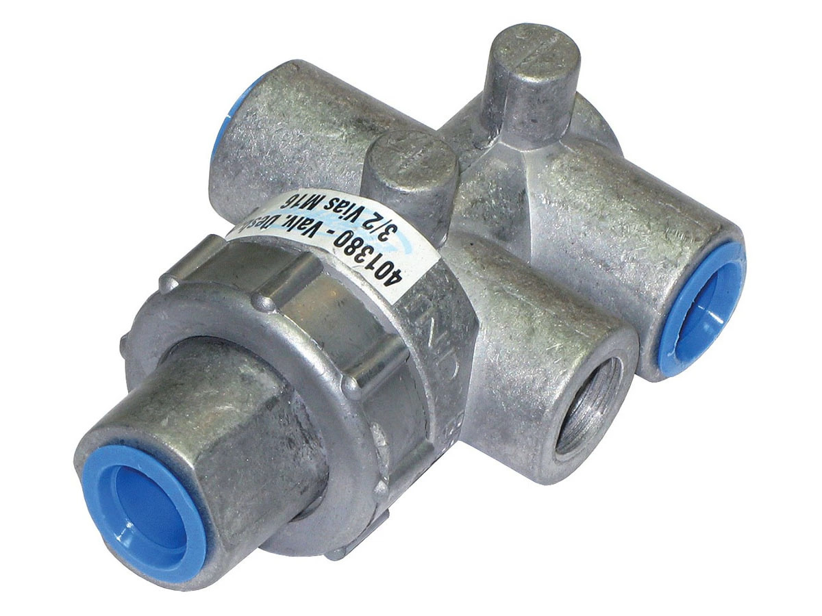 VALVULA 3/2 VIAS M16X1,5 SUSPENSOR CARRETA MODERNA LIBERACAO ROSCA M16X1,5 QUAND