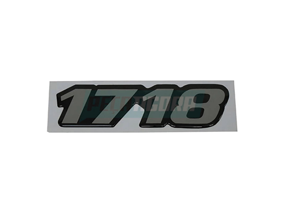 EMBLEMA LATERAL 1718 LISO RESINADO MERCEDES 1718 (MB1718-PTO1624U)