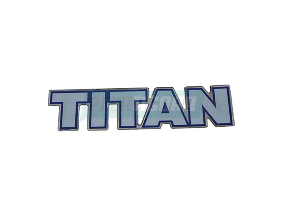 EMBLEMA LATERAL AZUL TITAN PEQUENO (PORTA) (2T0853737-9)