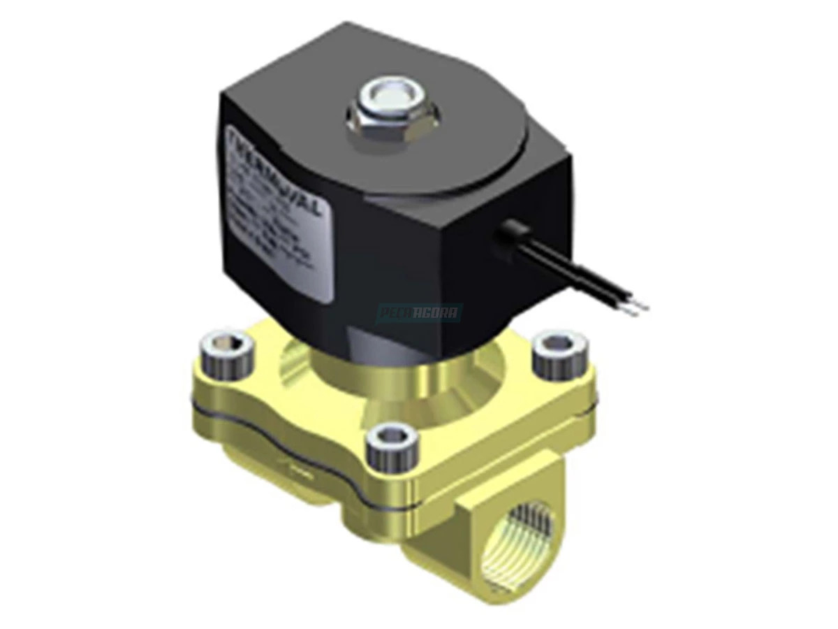 VALVULA SOLENOIDE 2 VIAS - 12VCC  ROSCA 1-2 BSP (21940)