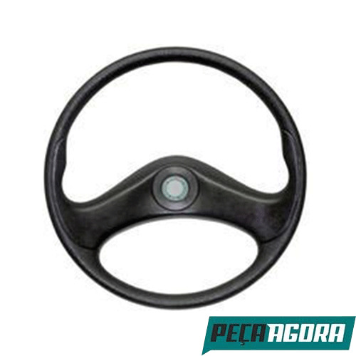 VOLANTE DIRECAO PRETO ESTRIA COM EMBLEMA MERCEDES BENZ 470MM (6954647001B)