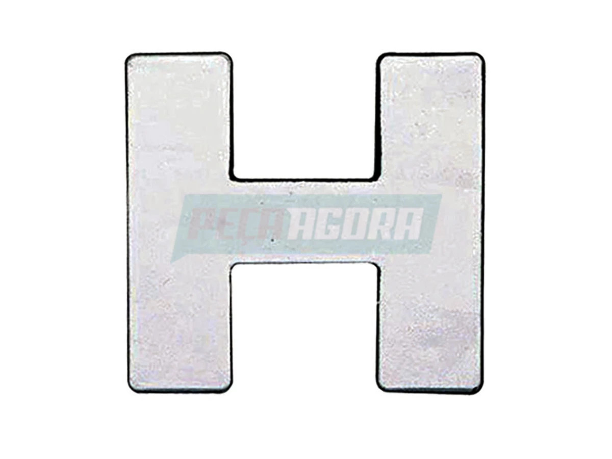 EMBLEMA LETRA H PRATEADO SCANIA 113 142 143 (384112-V3016)