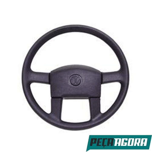 VOLANTE DIRECAO COM TAMPA E EMBLEMA ESTRIA PRETO VOLKSWAGEN  (2RD415651BB)