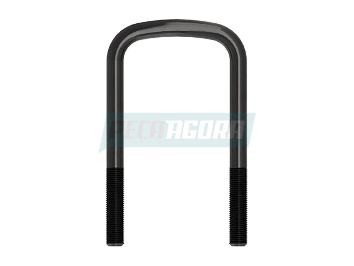 GRAMPO MOLA DIANTEIRO COM PORCA 9/16X80X180D MICRO ONIBUS ACO 10.9 (2R0411129.)