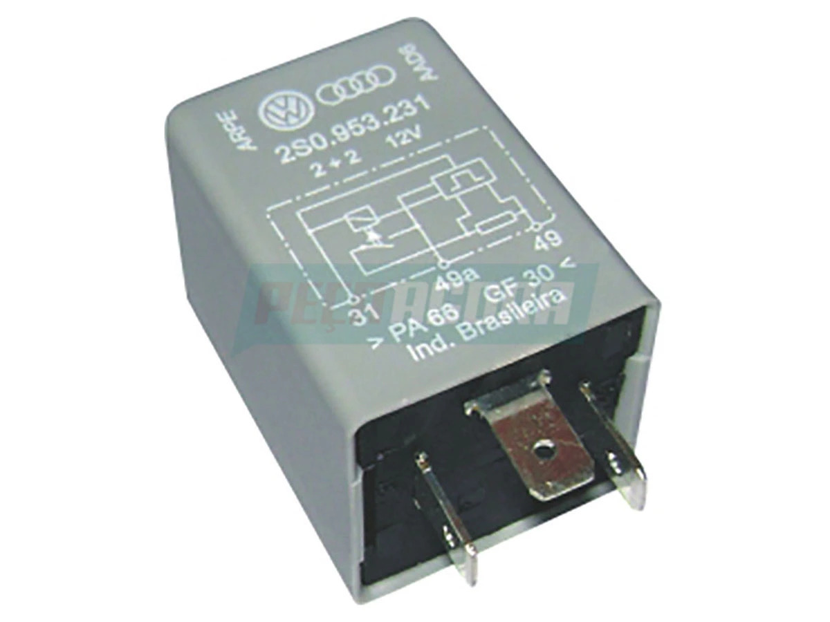 RELE PISCA 12V 21W 3TERMINAIS MAN CAMINHOES SENSOR LAMPADA QUEIMADA 2+2  (2RD953