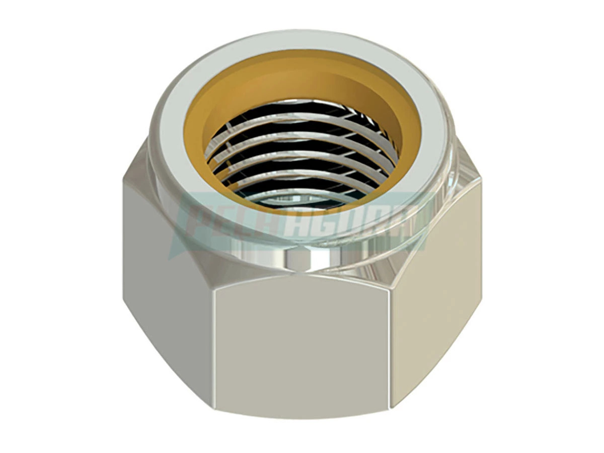 PORCA SEXTAVADA AUTOTRAVANTE M8X1,25 ALTA CLASSE 8 ZINCADO BRANCO (2RP129991.)