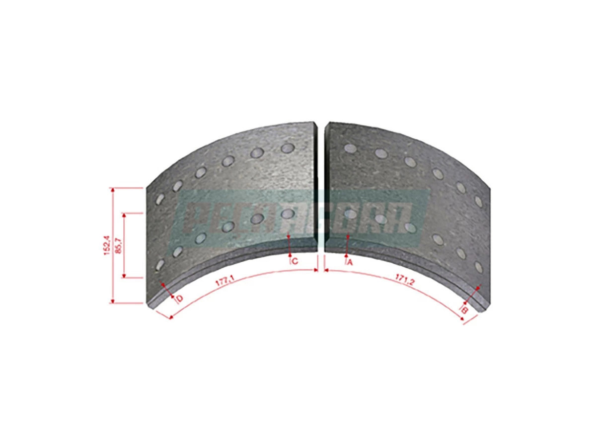 LONA FREIO DIANTEIRO FORD 1317E 1517 1521 1617 1618 1621 1622 1630 1717 1721 172