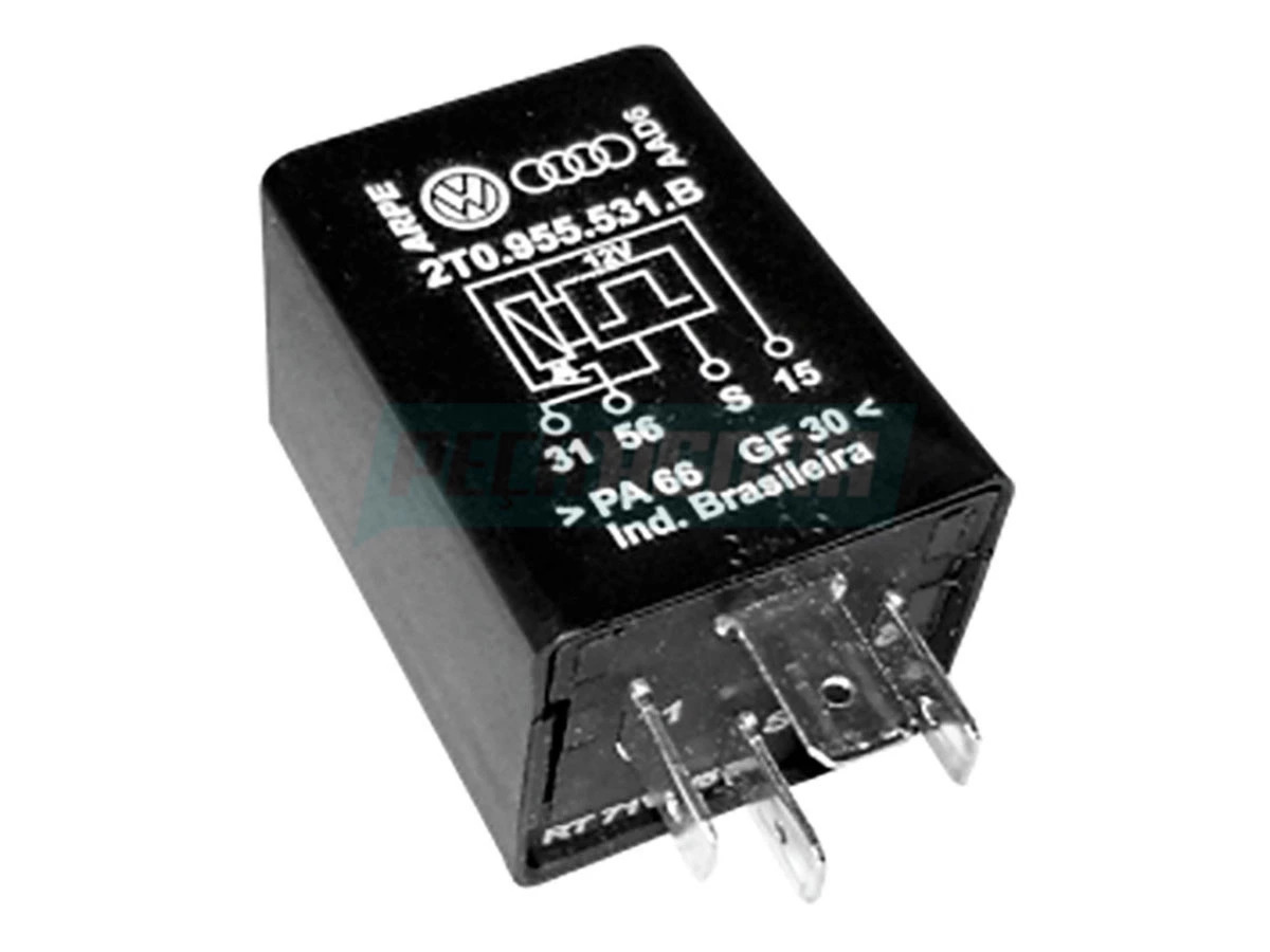 RELE TEMPORIZADOR ACIONAMENTO DE CACAMBA 12V MAN / 12V / 5 SEGUNDOS (2T0955531B,