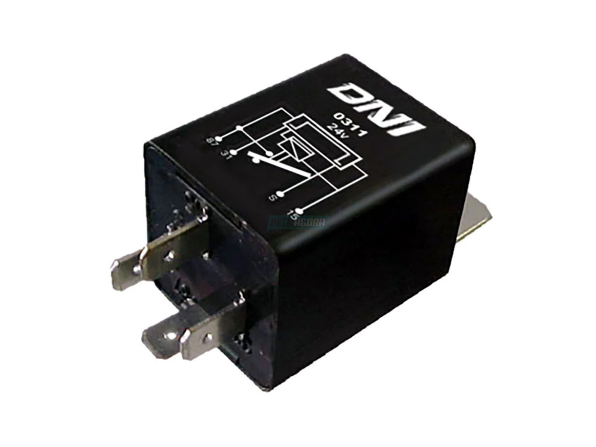 RELE PARADA SOLICITADA 24V 4 TERMINAIS COM SUPORTE RELE PARADA SOLICITADA COM SA