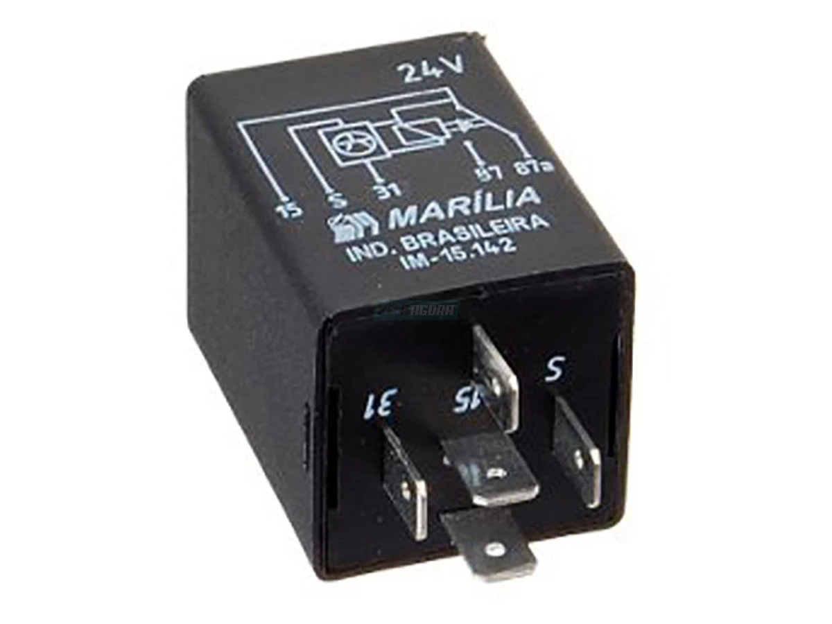 RELE TEMPORIZADOR ARTICULACAO 24V MB ONIBUS ARTICULADOS 24VOLTS 5 TERMINAIS (388
